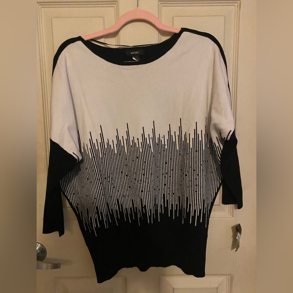 Brand new with tags beautiful and soft Alfani drop sleeve sweatshirt, size large